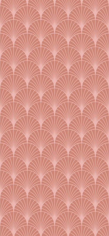 Vinyl tapijt antiek rosegouden palmen decor patroon - TenStickers