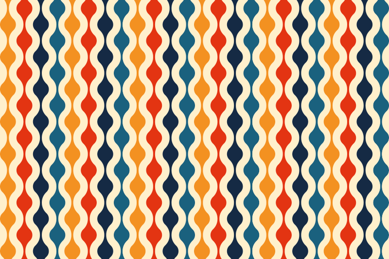 Vinyl tapijt antiek 70s golf - TenStickers