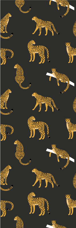 Dieren vinyl tapijt luipaarden op donkere achtergrond - TenStickers