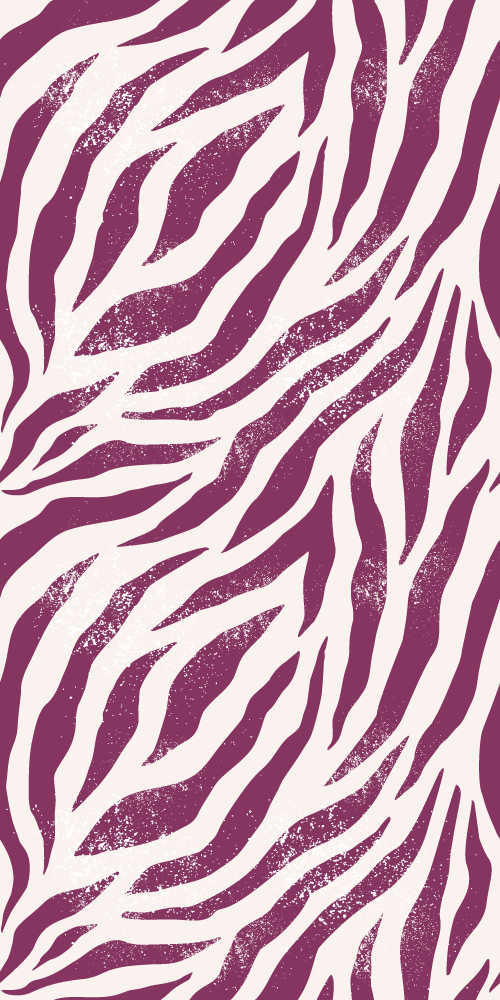 Dieren vinyl tapijt paarse en witte zebraprint - TenStickers