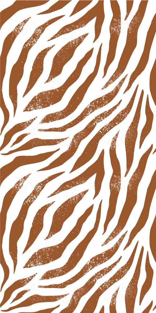 Dieren vinyl tapijt met bruine zebra print - TenStickers