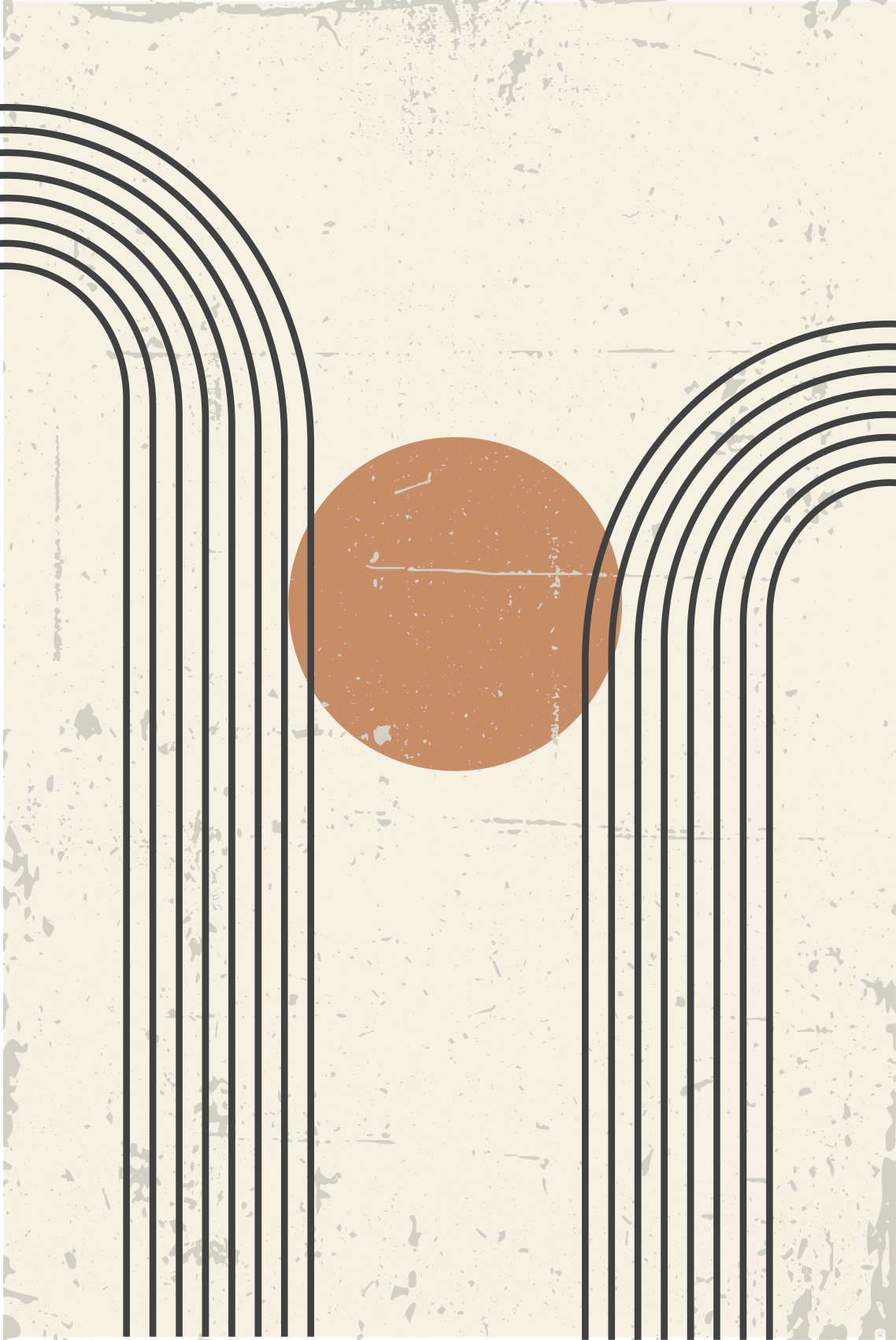 Vinyl tapijt modern abstract halve boog - TenStickers