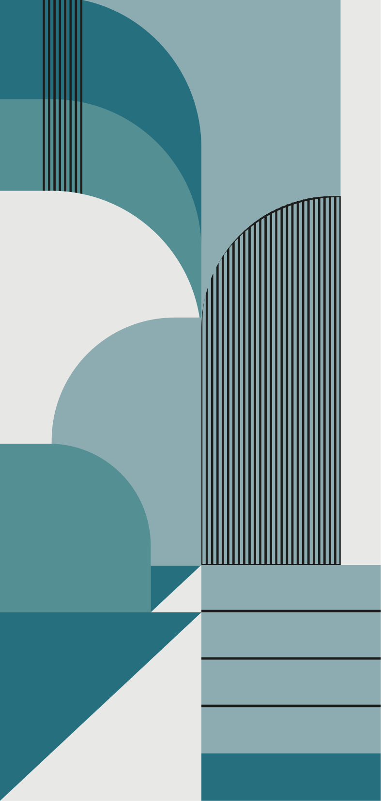 Vinyl tapijt modern blauw geometrisch stedelijk ontwerp - TenStickers