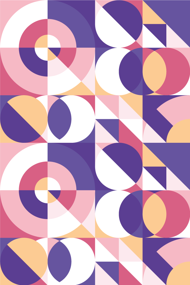 Vinyl tapijt modern abstracte figuren geometrische kunst - TenStickers