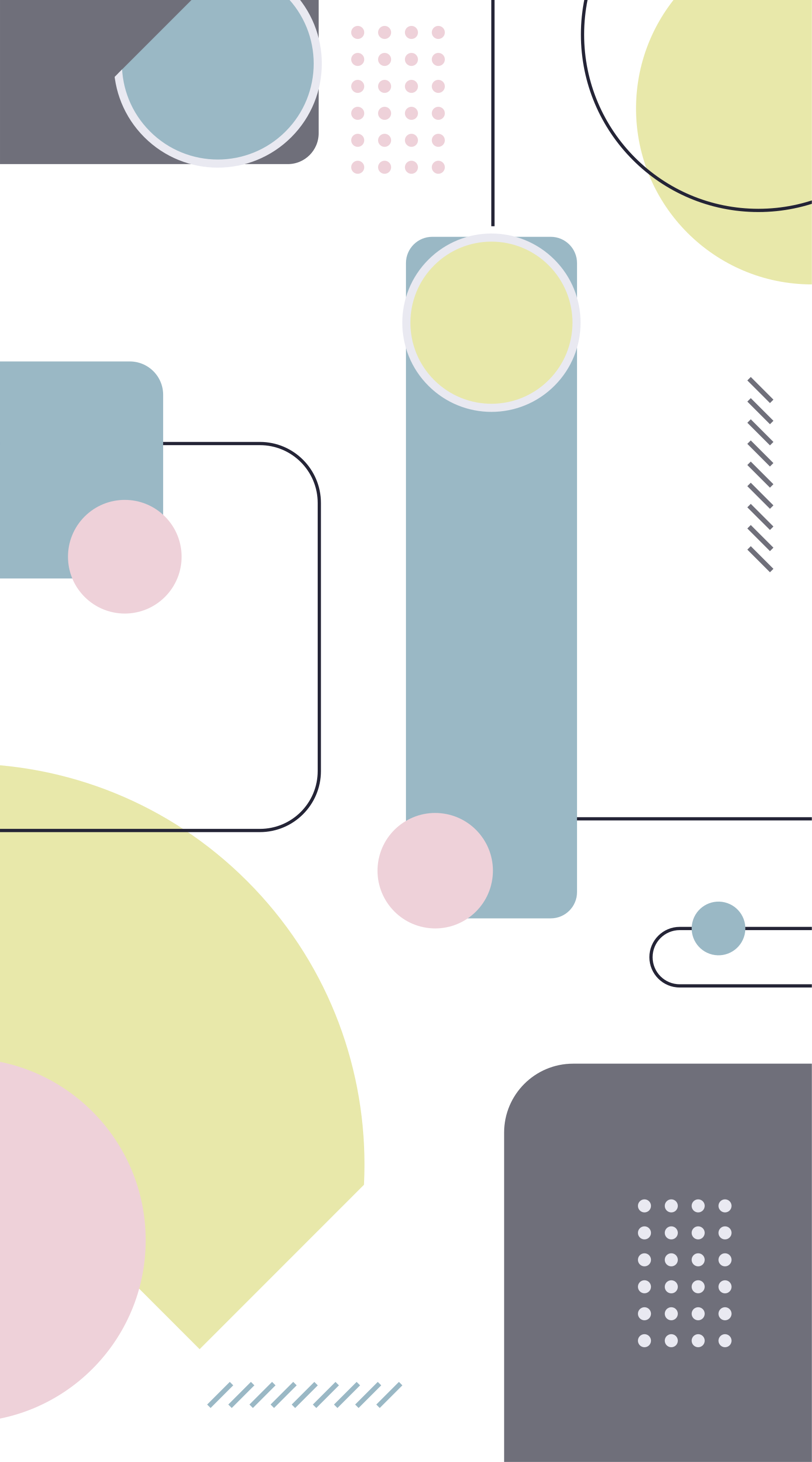 Vinyl tapijt modern pastel geometrisch patroon - TenStickers