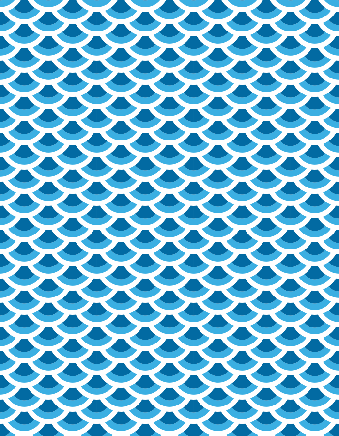 Vinyl tapijt met textuur blauwe schubbenpatroon - TenStickers