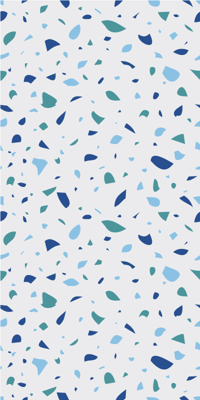 Vinyl tapijt met textuur blauwe terrazzo tonen - TenStickers
