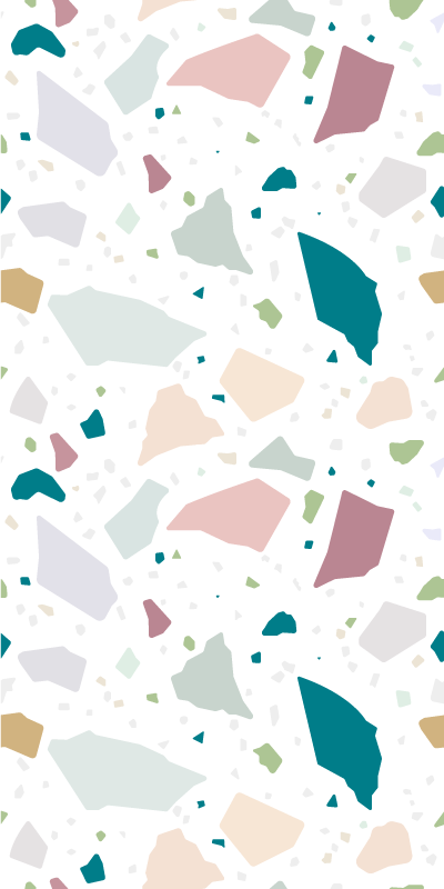 Vinyl tapijt met textuur mediterrane terrazzo print - TenStickers