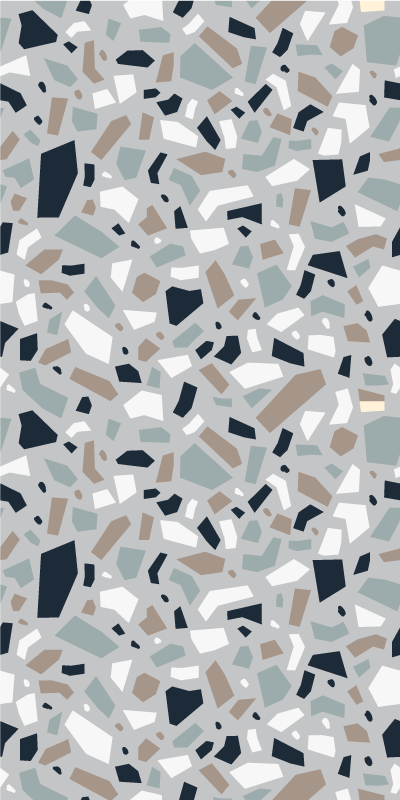 Vinyl tapijt met textuur neutrale kleuren terrazzo patroon - TenStickers