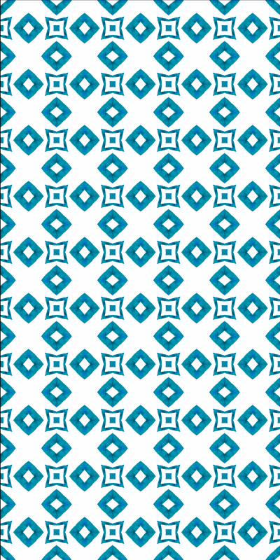 Vinyl tapijt met textuur geometrisch blauw diamantdesign - TenStickers