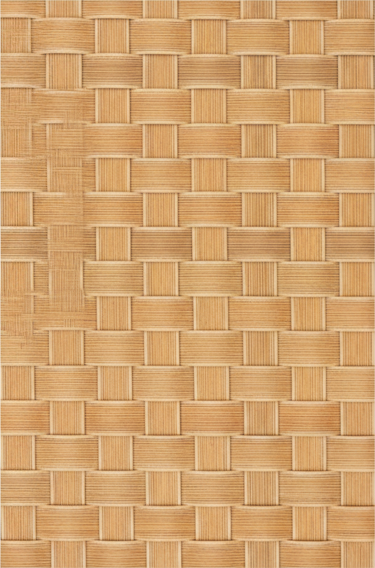 Vinyl tapijt met textuur natuurlijk rieten gridpatroon - TenStickers