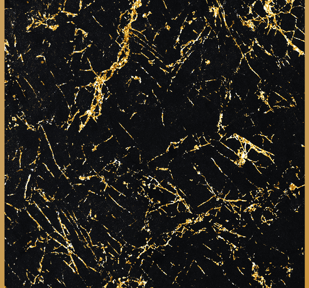 Vinyl tapijt met textuur zwarte en gouden marmerlook - TenStickers