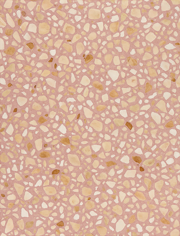 Vinyl tapijt met textuur rose earth terrazzo - TenStickers