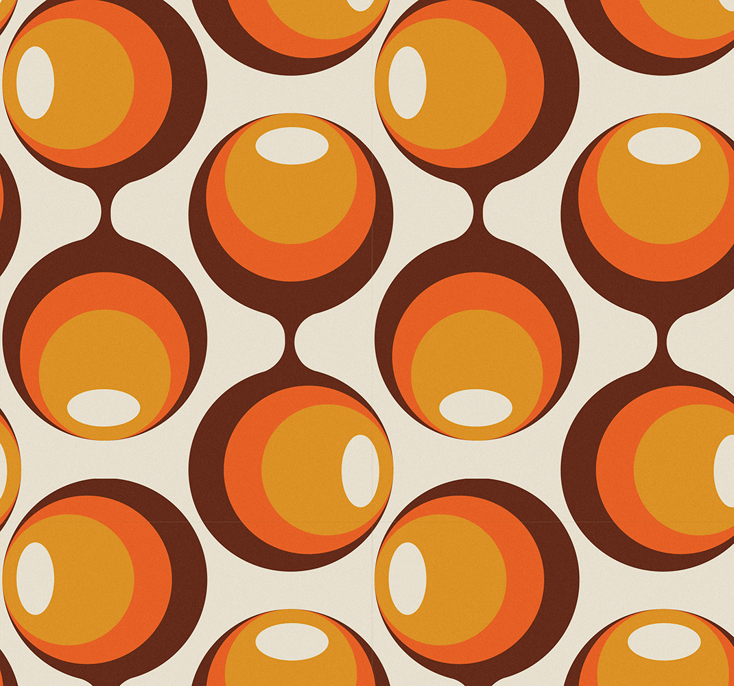 Vinyl tapijt antiek semi-ovale vorm 70's - TenStickers