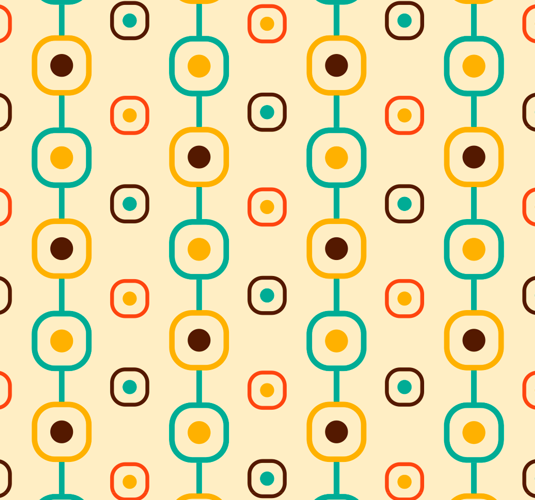 Vinyl tapijt antiek 60s geometrisch - TenStickers