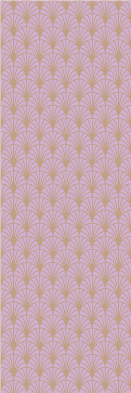 Vinyl tapijt antiek roze en gouden schubbenpatroon - TenStickers