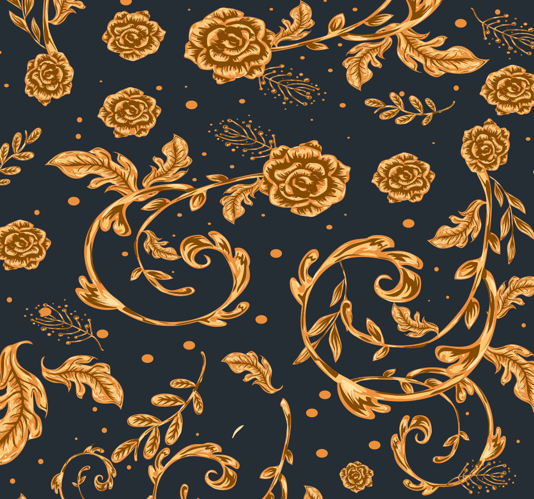 Vinyl tapijt antiek gouden blad - TenStickers