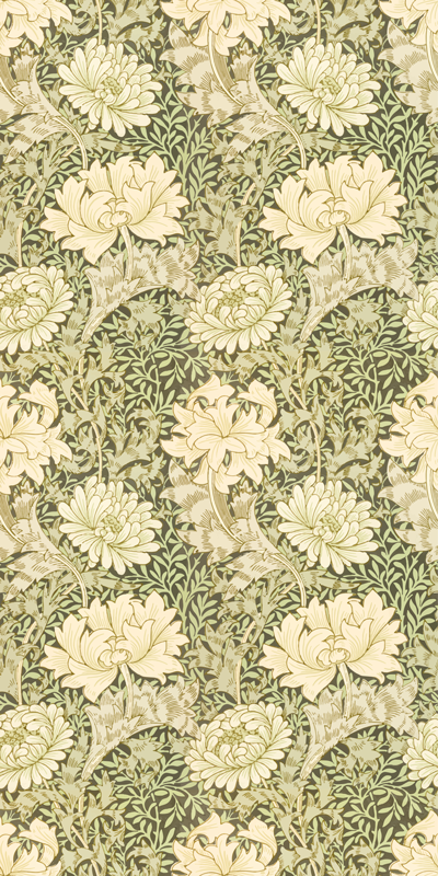 Vinyl tapijt antiek moderne stijl chrysant - TenStickers