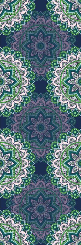 Antiek vinyl tapijt glas-in-lood mandala - TenStickers