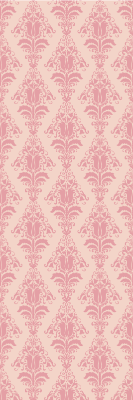 Vinyl tapijt antiek roze bloemen patroon - TenStickers
