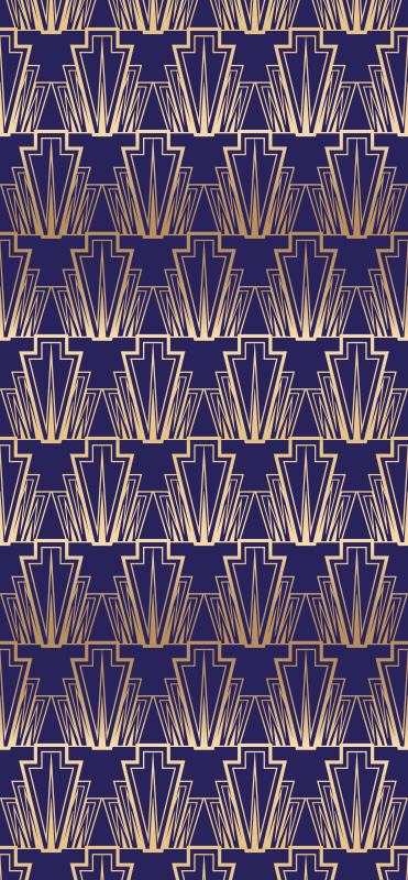 Vinyl tapijt antiek met gouden kunstpatroon - TenStickers