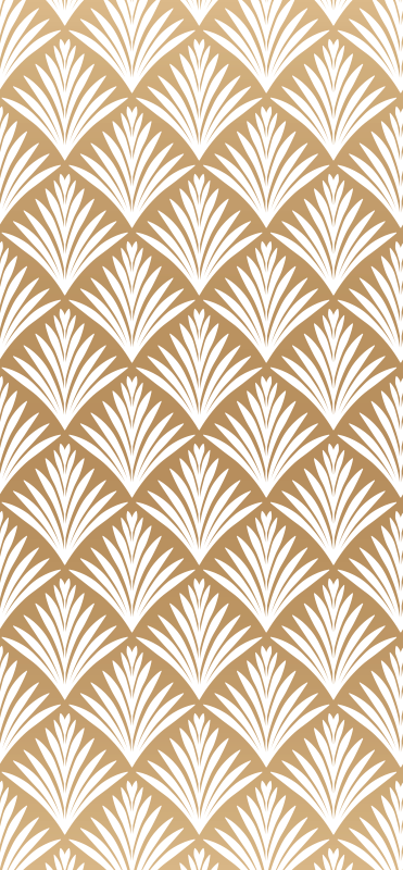 Vinyl tapijt antiek gouden bladeren in art decor stijl - TenStickers
