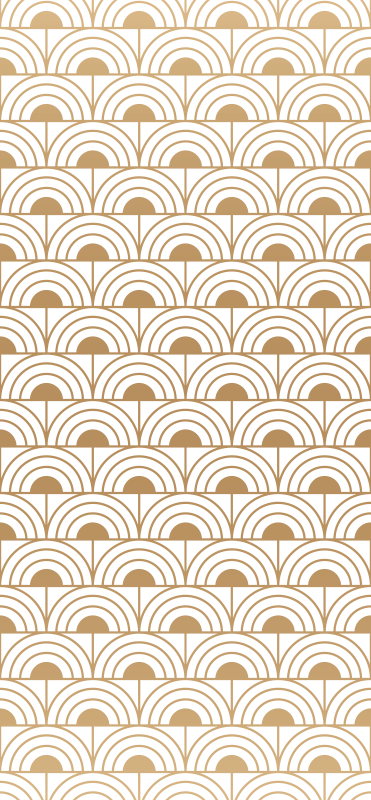 Vinyl tapijt antiek gouden verloop boog patroon - TenStickers