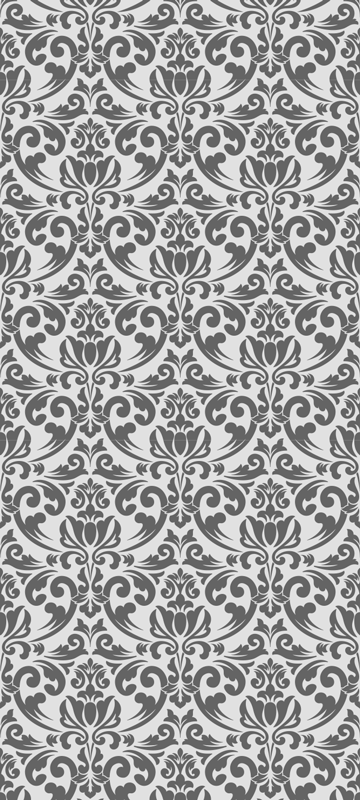 Vinyl tapijt antiek met abstract damastdesign - TenStickers