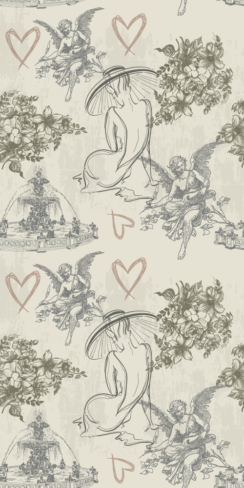Vinyl tapijt antiek vintage franse romantische patroon - TenStickers