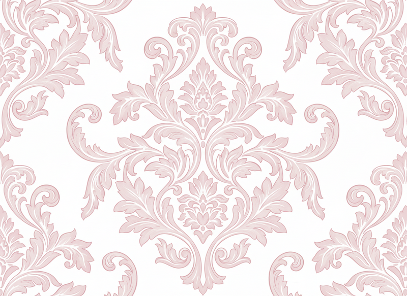 Vinyl tapijt antiek blush damast paisley - TenStickers