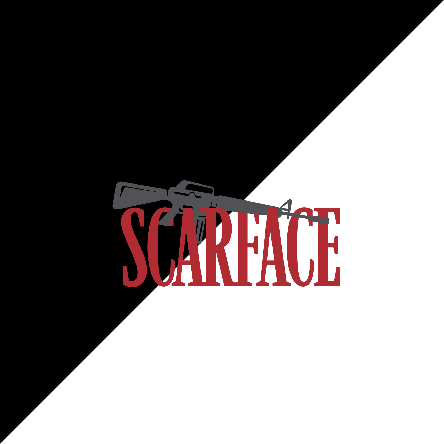 Vinyl tapijt zinnen en teksten filmafbeelding scarface - TenStickers