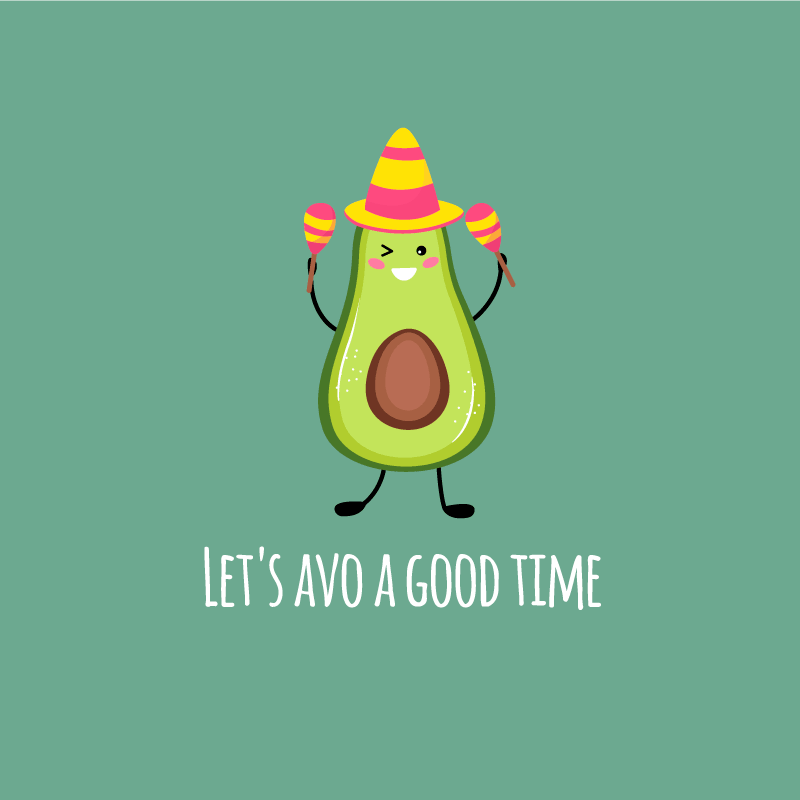 Vinyl tapijt zinnen en teksten grappige avocado quote - TenStickers