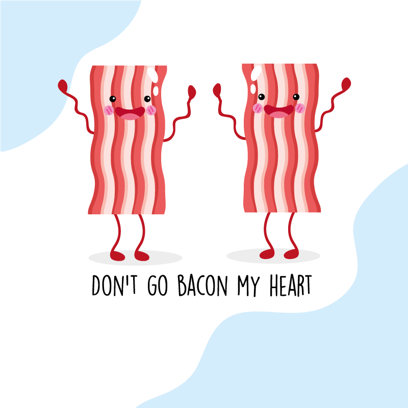 Vinyl tapijt zinnen en teksten grappige bacon quote - TenStickers