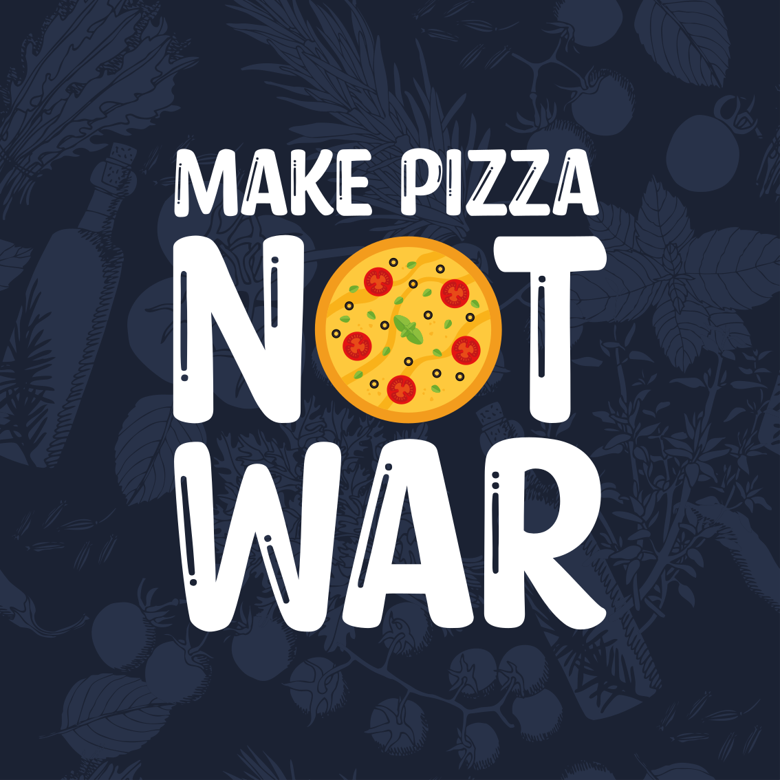 Vinyl tapijt zinnen en teksten leuke citaten maken pizza - TenStickers