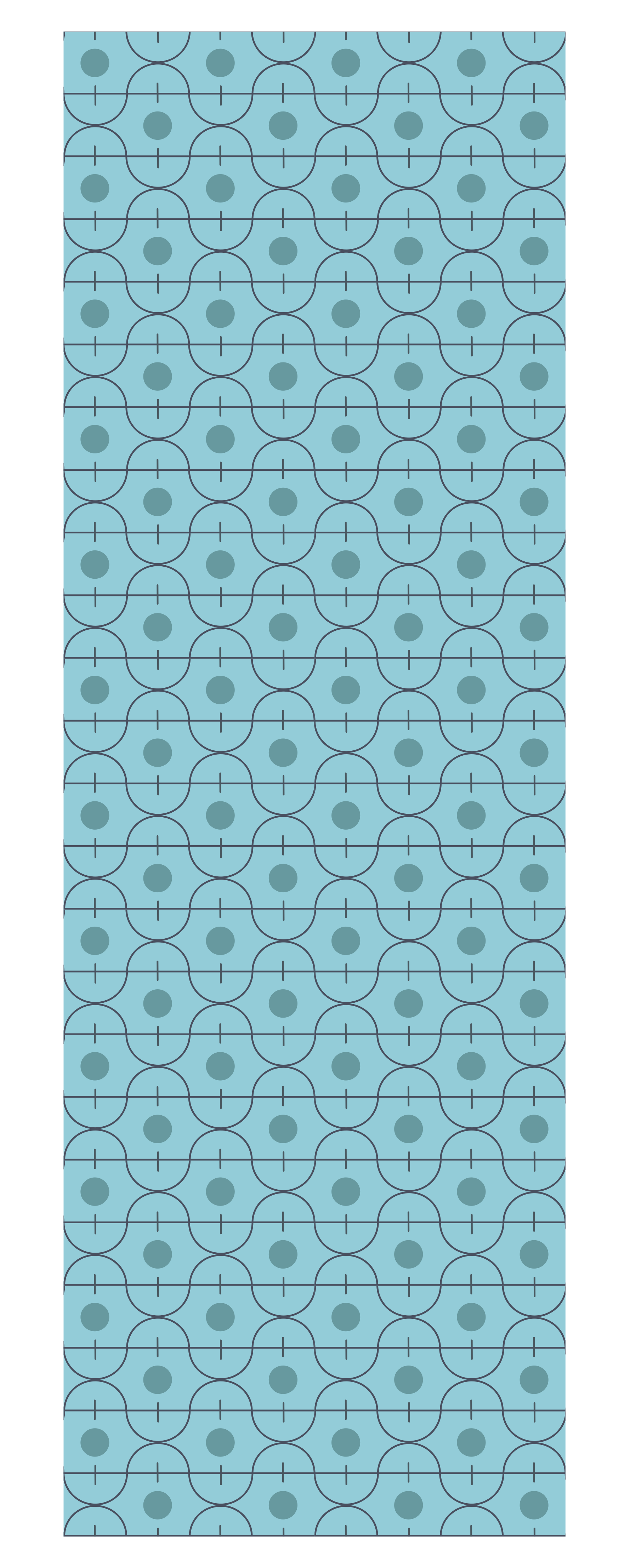 Vinyl tapijt met textuur blauw geometrisch japans patroon - TenStickers
