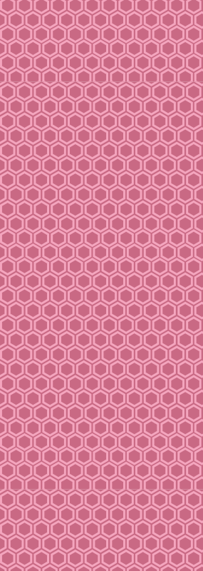 Vinyl tapijt met textuur roze geometrisch hexagon patroon - TenStickers