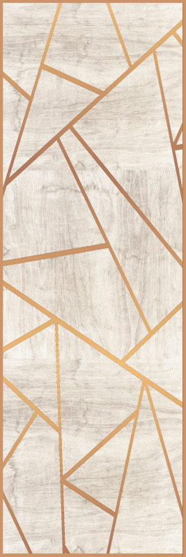 Vinyl tapijt met textuur walnoot hout geometrisch patroon - TenStickers