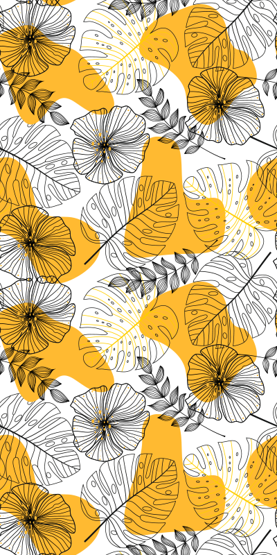 Vinyl tapijt met textuur flower design kallax - TenStickers