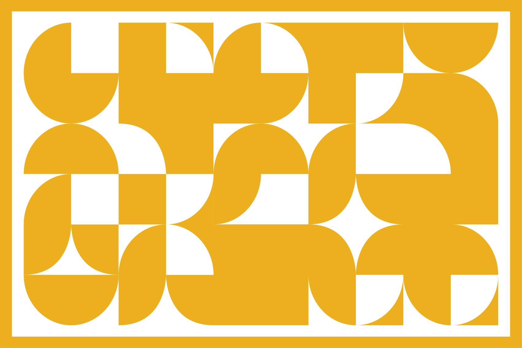 Vinyl tapijt geometrisch gele cirkel kunstpatroon - TenStickers