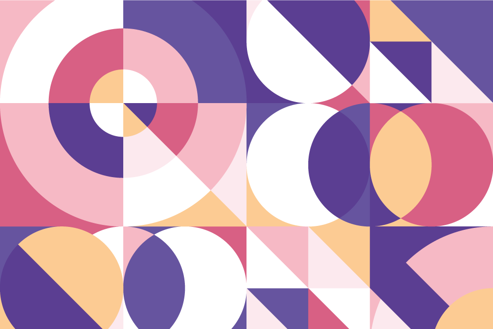 Vinyl tapijt geometrisch abstracte figuren kunst - TenStickers