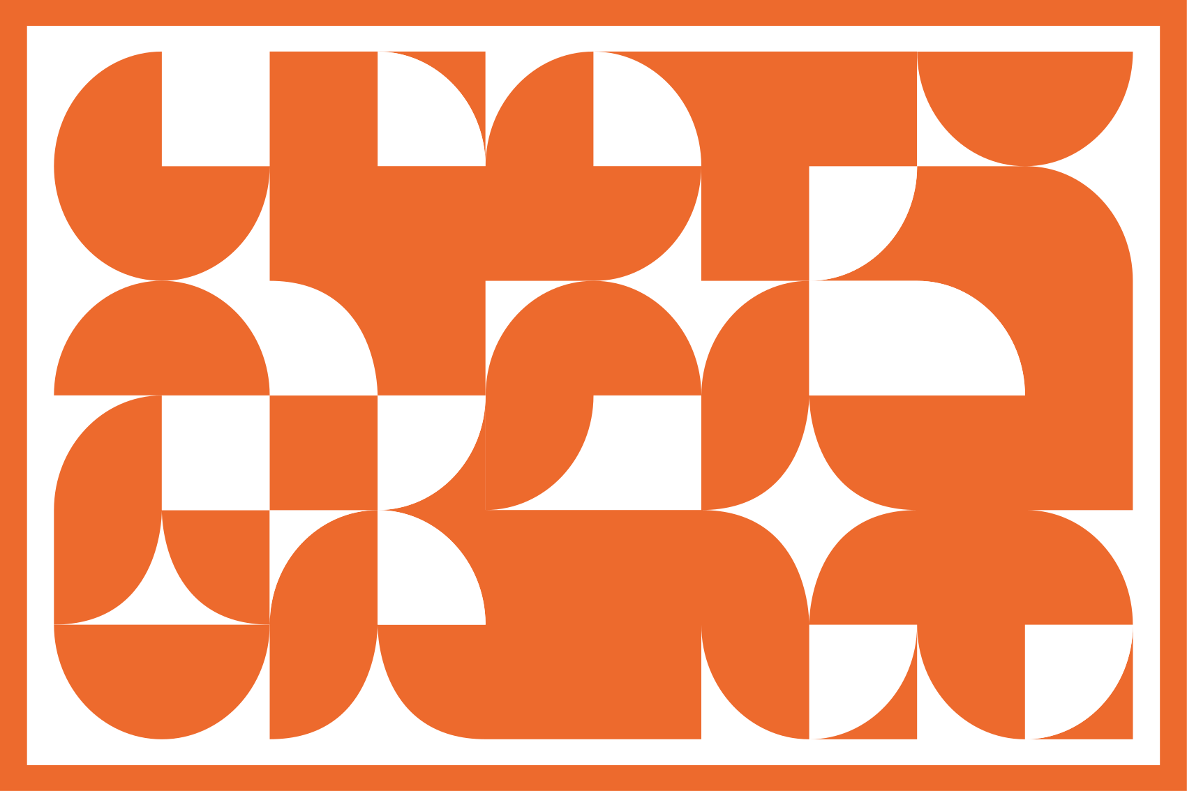 Vinyl tapijt geometrisch oranje cirkel patroon - TenStickers