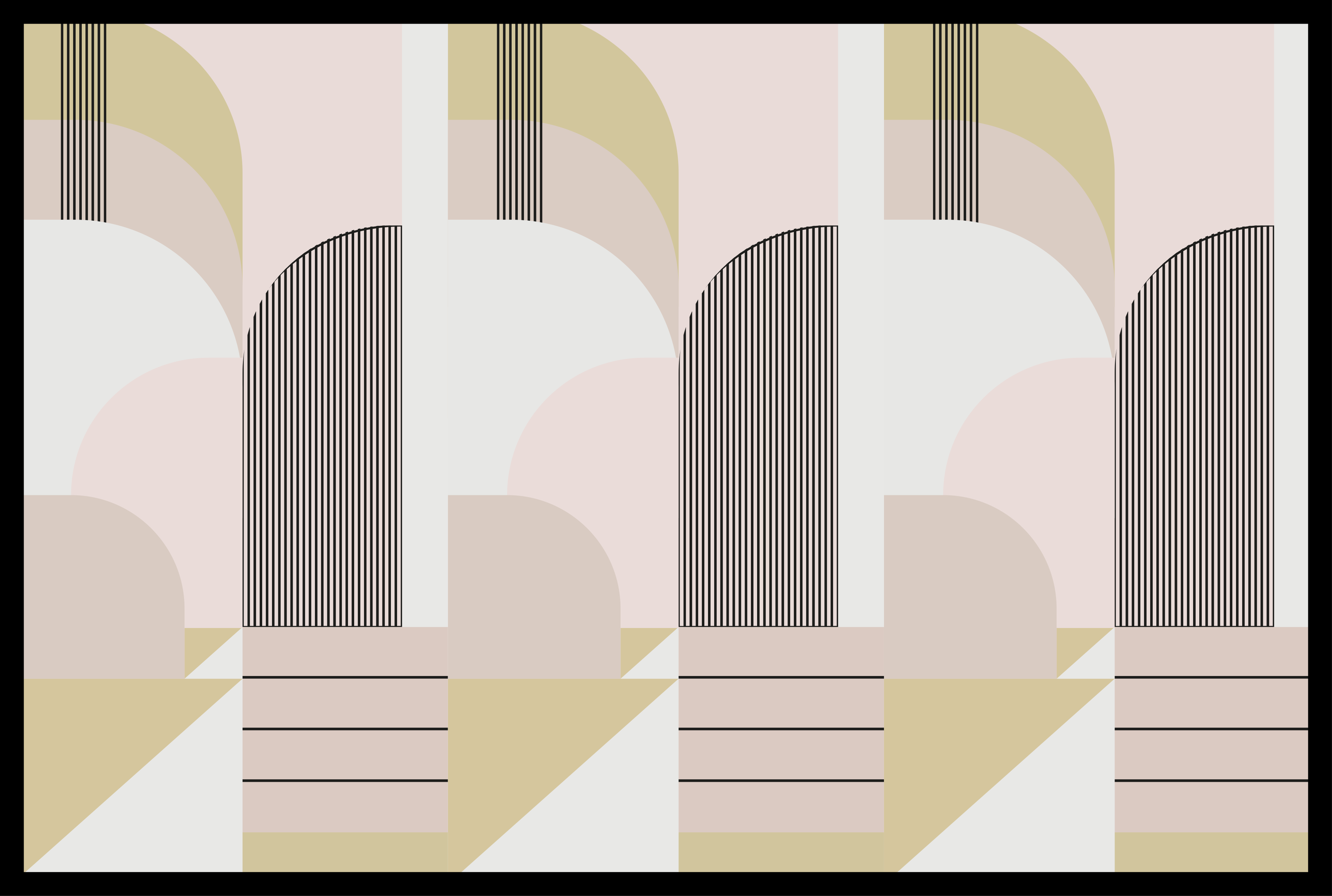 Vinyl tapijt geometrisch pastelkleuren urban design - TenStickers
