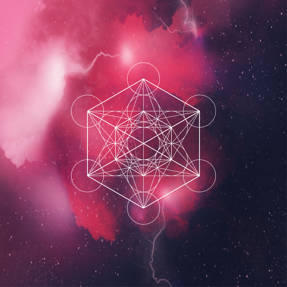 Vinyl tapijt geometrisch metatron symbool - TenStickers