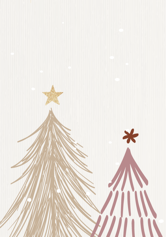Vinyl tapijt kerstmis minimalistische kerstboom - TenStickers