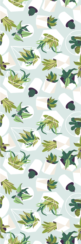 Vinyl tapijt woonkamer groene cactus - TenStickers