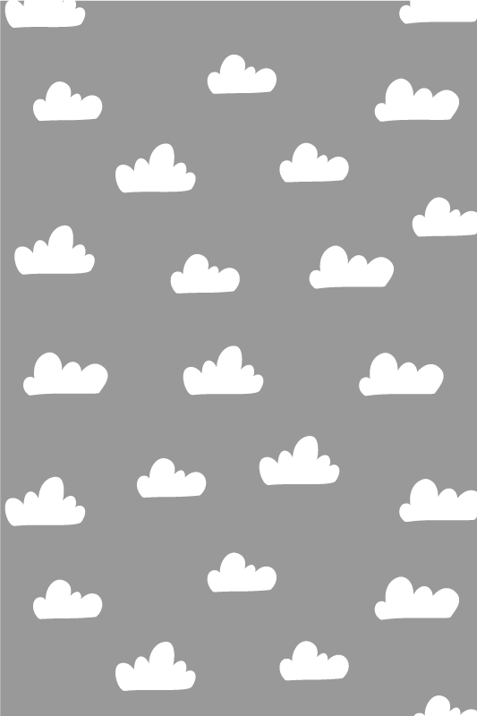 Vinyl tapijt grijs bewolkte luchten - TenStickers
