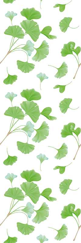 Vinyl tapijt voor hal ginkgo bladeren olieverf - TenStickers
