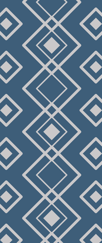 Vinyl tapijt voor hal superfresco easy navy geometric - TenStickers