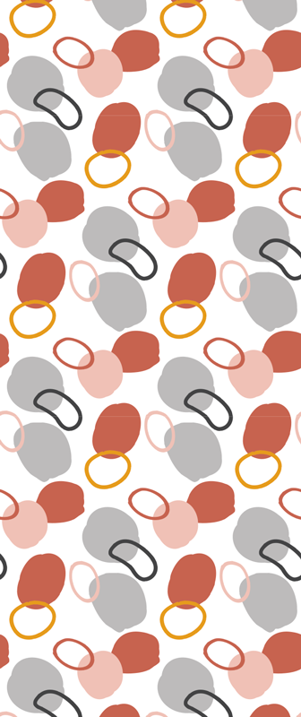 Vinyl tapijt voor hal abstract kleurige geometrische dots - TenStickers