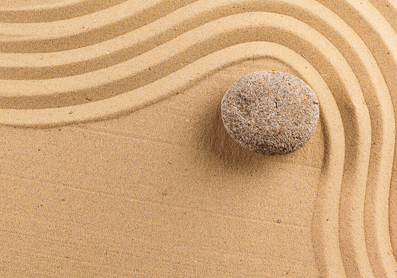 Vinyl tapijt beige textured zen sphere - TenStickers